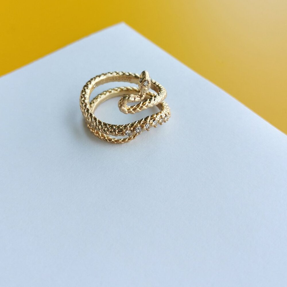 Phoenix Vintage Gold Wrap Ring Size 7 by Kendra Scott